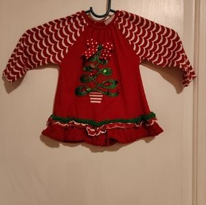 Rare editions 2 piece Christmas set with festive tree and fun little frills